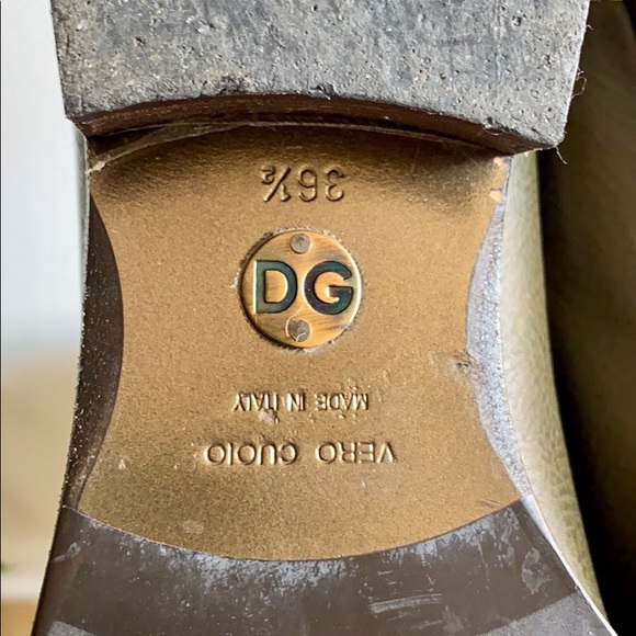 Dolce&Gabbana green, brown and red riding boots - Picture 9 of 14